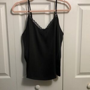 Skies Are Blue Black Fitted Camisole Top